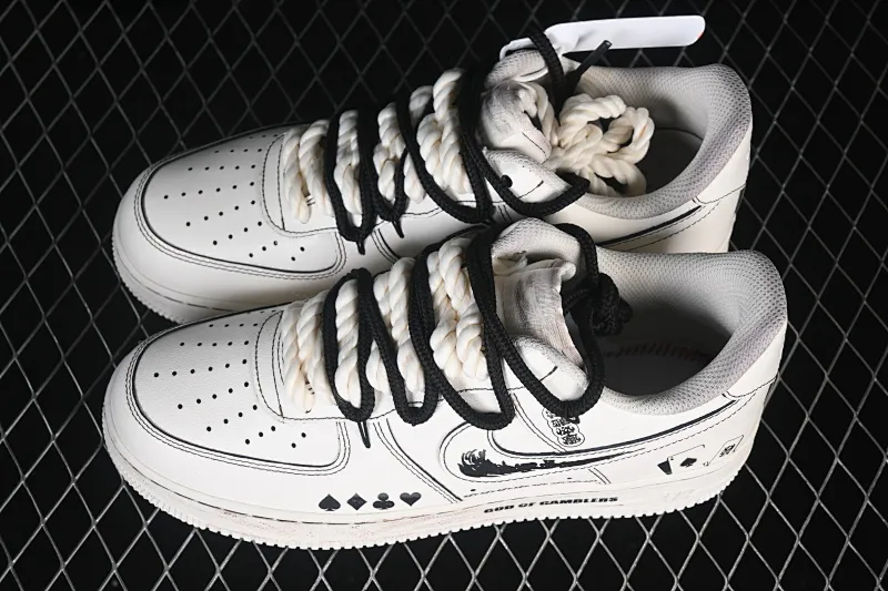 All categories Nk Air Force 1 Air Force series Nk Air Force 1 Low Air Force low-top Nike Air Force 1'07 Low "God OF Gamblers" Hand-painted graffiti God of Gamblers trump card Air Force 1 low-top casual sneakers 315122-313